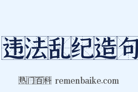 违法乱纪造句是什么意思的图片